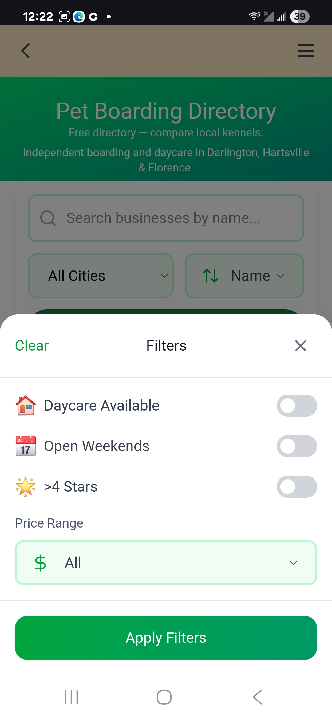 Scan local options
